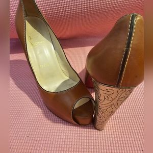 Classic Louboutin Metal Wrapped Heels